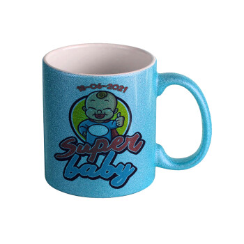 Super baby., Κούπα Σιέλ Glitter που γυαλίζει, κεραμική, 330ml