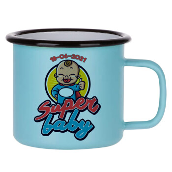 Super baby., Κούπα Μεταλλική εμαγιέ ΜΑΤ σιέλ 360ml