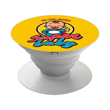 Super baby., Phone Holders Stand  White Hand-held Mobile Phone Holder