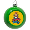 Green Christmas tree ornament bauble 8cm