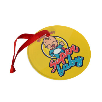Super baby., Christmas ornament glass 9cm