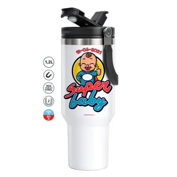 Super baby., Mega Stainless steel Tumbler with lid, double wall 1,2L