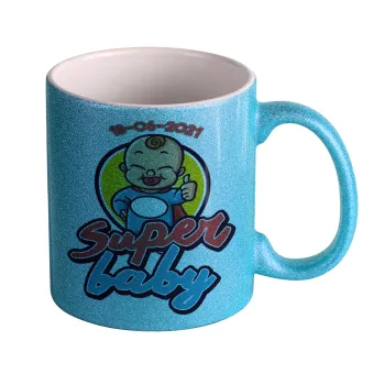 Super baby., Κούπα Σιέλ Glitter που γυαλίζει, κεραμική, 330ml