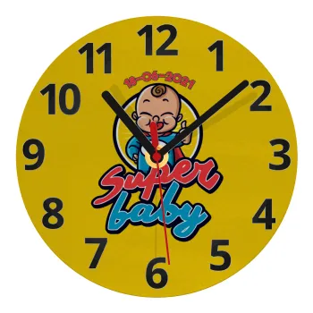 Super baby., Ρολόι τοίχου γυάλινο (20cm)