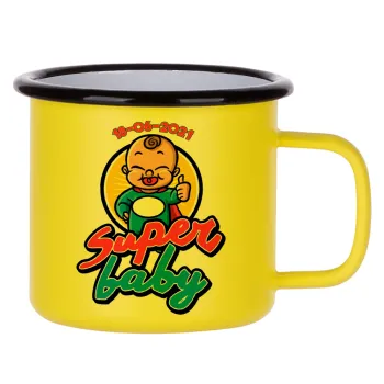 Super baby., Metallic enamel MATT Yellow cup 360ml