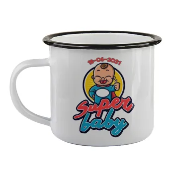 Super baby., Κούπα εμαγιέ με μαύρο χείλος 360ml