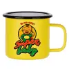 Metallic enamel MATT Yellow cup 360ml