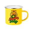 Yellow Enamel Metallic Cup 360ml