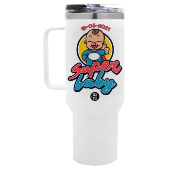 Super baby., Mega Tumbler με καπάκι, διπλού τοιχώματος (θερμό) 1,2L
