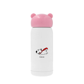 Flying DOG, Pink stainless steel thermal flask, 320ml