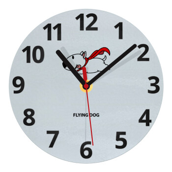Flying DOG, Ρολόι τοίχου γυάλινο (20cm)