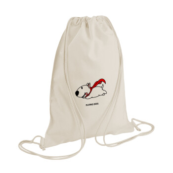 Flying DOG, Τσάντα πλάτης πουγκί GYMBAG natural (28x40cm)