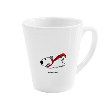 Flying DOG, Κούπα κωνική Latte Λευκή, κεραμική, 300ml