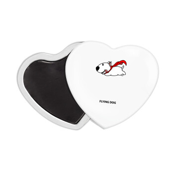 Flying DOG, Μαγνητάκι καρδιά (57x52mm)
