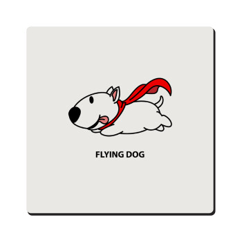 Flying DOG, Τετράγωνο μαγνητάκι ξύλινο 6x6cm