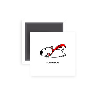 Flying DOG, Μαγνητάκι ψυγείου τετράγωνο διάστασης 5x5cm