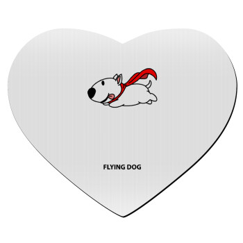 Flying DOG, Mousepad heart 23x20cm