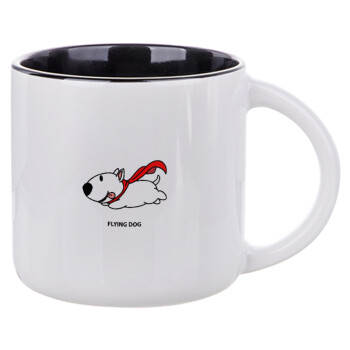 Flying DOG, Κούπα κεραμική 400ml Λευκή/Μαύρη