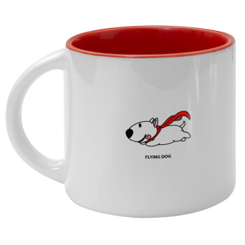 Flying DOG, Κούπα κεραμική 400ml Λευκή/Κόκκινη