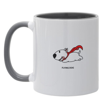 Flying DOG, Mug colored grey, ceramic, 330ml