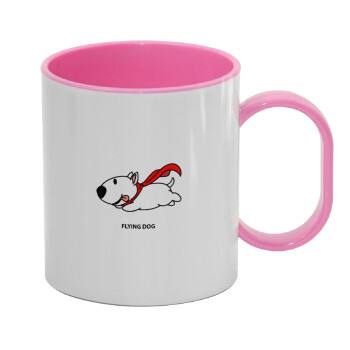 Flying DOG, Κούπα (πλαστική) (BPA-FREE) Polymer Ροζ για παιδιά, 330ml