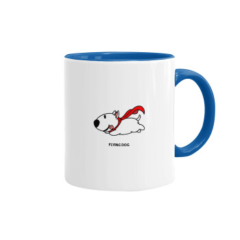 Flying DOG, Mug colored blue, ceramic, 330ml