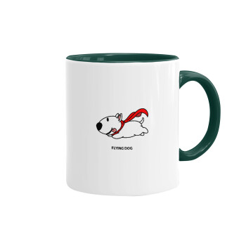Flying DOG, Mug colored green, ceramic, 330ml