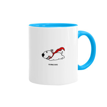 Flying DOG, Mug colored light blue, ceramic, 330ml