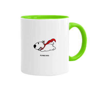Flying DOG, Mug colored light green, ceramic, 330ml