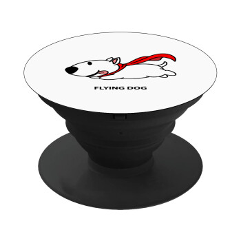 Flying DOG, Phone Holders Stand  Black Hand-held Mobile Phone Holder