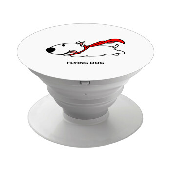 Flying DOG, Phone Holders Stand  White Hand-held Mobile Phone Holder