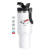 Mega Stainless steel Tumbler with lid, double wall 1,2L