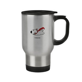 Flying DOG, Stainless steel travel mug with lid, double wall 450ml