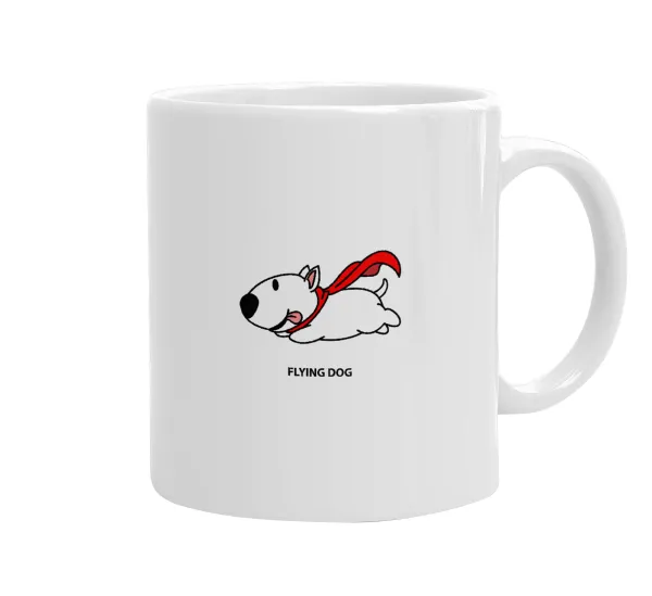 Flying DOG — Ceramic coffee mug, 330ml