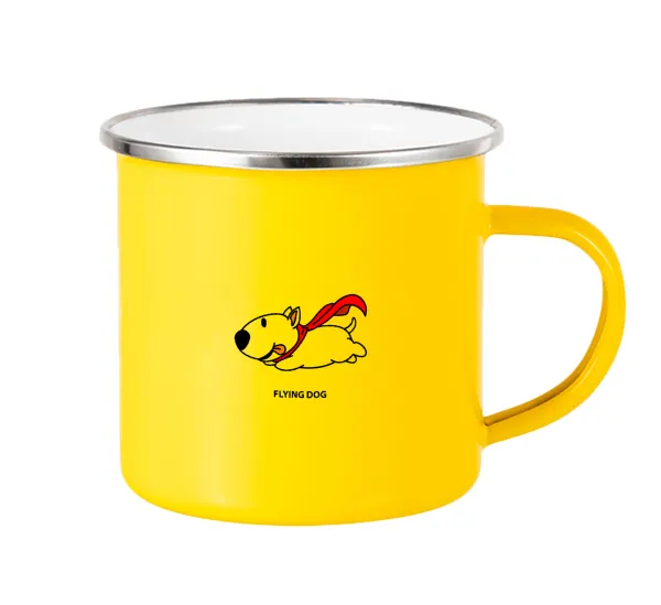 Flying DOG — Yellow Enamel Metallic Cup 360ml
