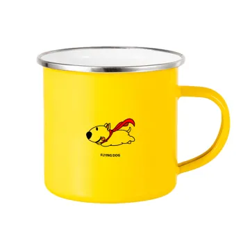 Flying DOG, Yellow Enamel Metallic Cup 360ml