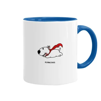 Flying DOG, Mug colored blue, ceramic, 330ml