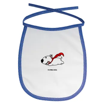 Flying DOG, Σαλιάρα μωρού αλέκιαστη με κορδόνι Μπλε