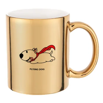 Flying DOG, Κούπα κεραμική, χρυσή καθρέπτης, 330ml