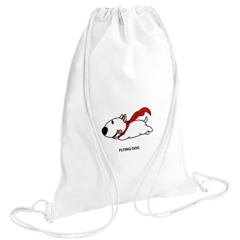 Flying DOG, Backpack pouch GYMBAG white (28x40cm)