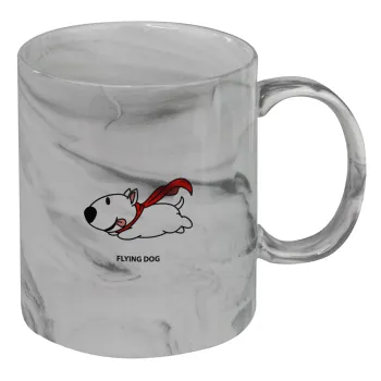 Flying DOG, Mug ceramic marble style, 330ml