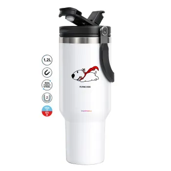 Flying DOG, Mega Stainless steel Tumbler with lid, double wall 1,2L