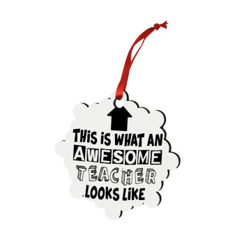 This is what an awesome teacher looks like!!! , Christmas ornament snowflake wooden 7.5cm