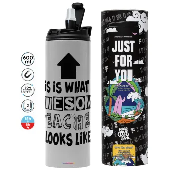 This is what an awesome teacher looks like!!! , Tumbler stainless steel GREY 600ml