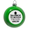 Green Christmas tree ornament bauble 8cm