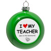 Green Christmas tree ornament bauble 8cm
