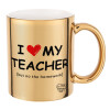 Mug ceramic, gold mirror, 330ml