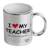 Mug ceramic, silver mirror, 330ml