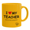 Ceramic coffee mug yellow, 330ml