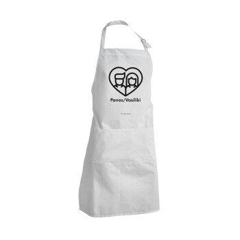Couple, Adult Chef Apron (with sliders and 2 pockets)